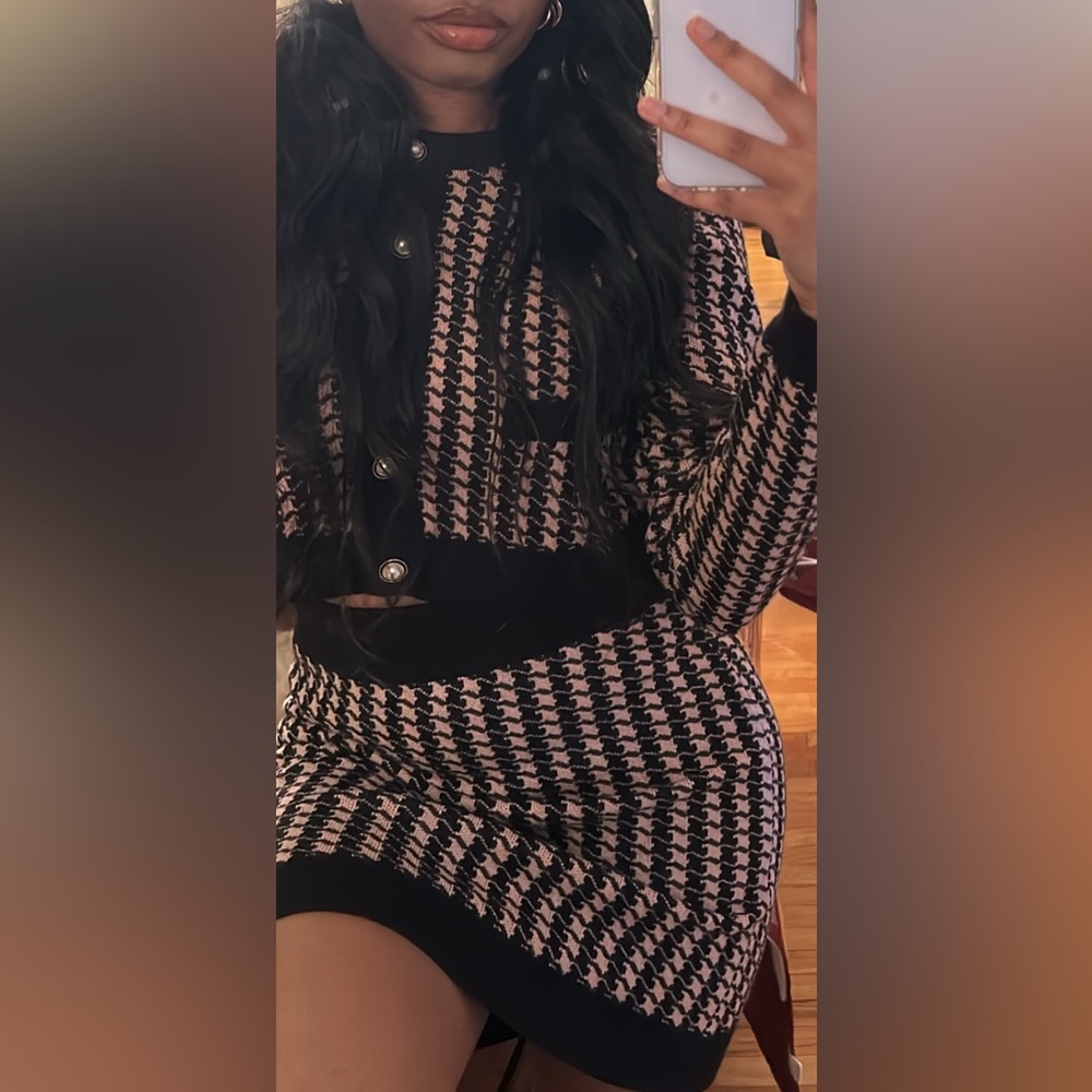 Majorelle plaid sweater set from revolve